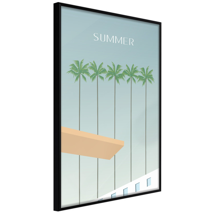 Poster Summer Sun - Retro Style Holiday Artwork With Palm Trees by the Pool 144340 additionalImage 3