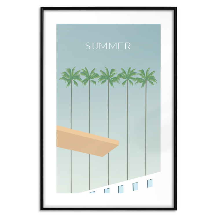 Poster Summer Sun - Retro Style Holiday Artwork With Palm Trees by the Pool 144340 additionalImage 20
