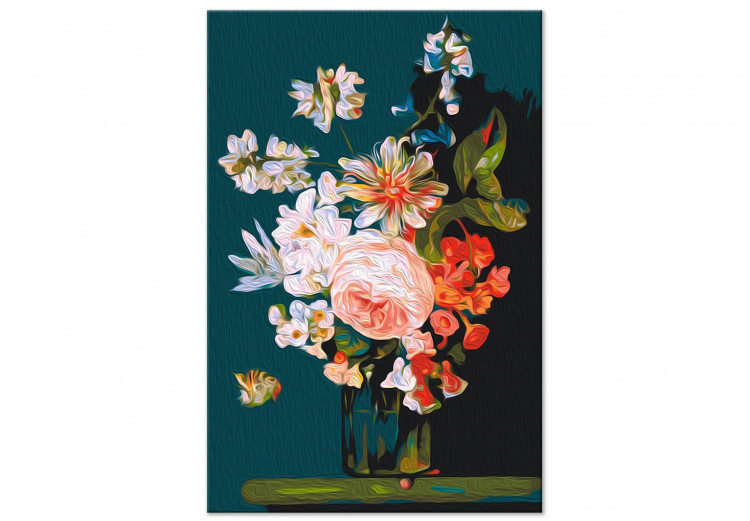 Paint by Number Kit Spring Bouquet - Colorful Bunch of Peonies, Roses and Passion Flower 147340 additionalImage 4