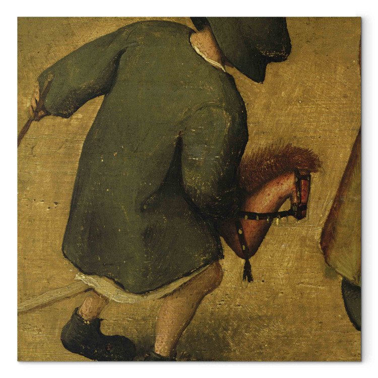 Canvas Children's Games, detail of bottom section showing a child and a hobby-horse 159140 additionalImage 7