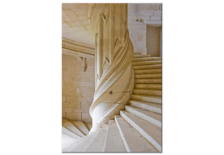 Canvas Stone spiral staircase - a photograph of sandstone architecture 123850