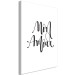 Canvas Black sign in French Mon amour - composition on a white background 125250 additionalThumb 2