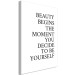 Canvas Black inscription in English - motivational text on a white background 136450 additionalThumb 2