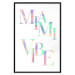 Poster Miami Vibe - Holographic Lettering in Pastel-Rainbow Colors 144350 additionalThumb 14