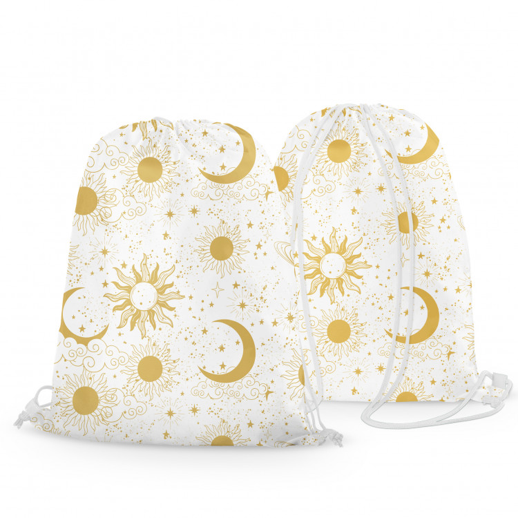 Backpack Moon and flowers - composition in shades of yellow and white 147350 additionalImage 3