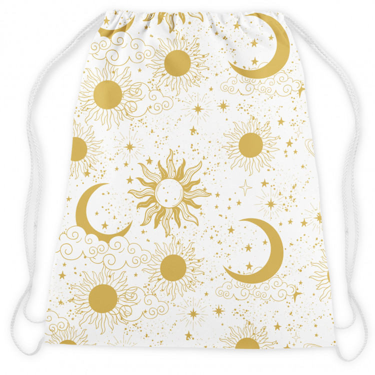 Backpack Moon and flowers - composition in shades of yellow and white 147350 additionalImage 2