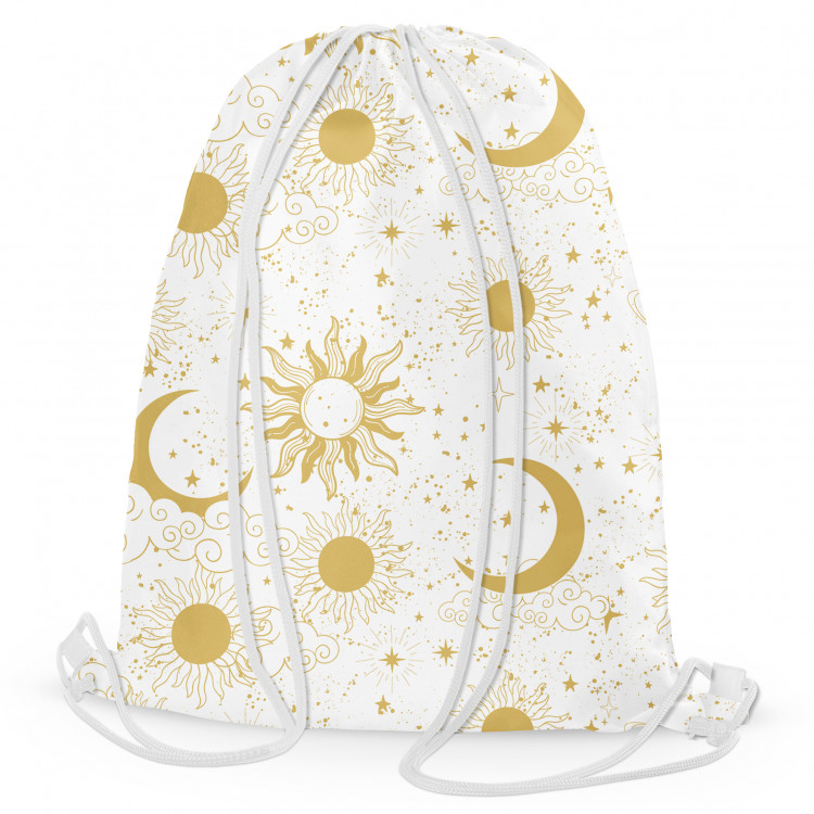 Backpack Moon and flowers - composition in shades of yellow and white 147350