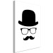 Canvas Man in a Hat (1-part) - Black and White Graphic Motif 115060 additionalThumb 2