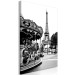 Canvas Carousel at Eiffel Tower - black-white graphic of Paris architecture 132260 additionalThumb 2