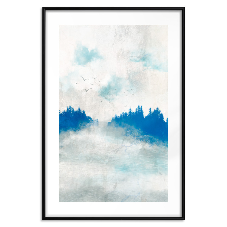 Poster Blue Forest - Delicate, Hazy Landscape in Blue Tones 145760 additionalImage 17