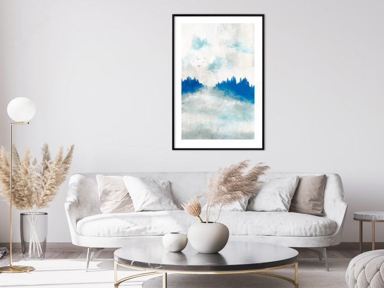 Poster Blue Forest - Delicate, Hazy Landscape in Blue Tones 145760 additionalImage 12