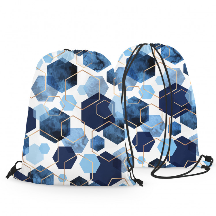 Backpack Elegant hexagons - geometric motifs shown on a white background 147360 additionalImage 3