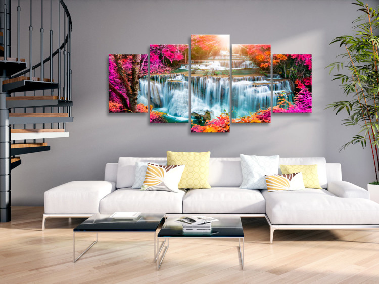 Canvas Colourful Waterfall 97360 additionalImage 3