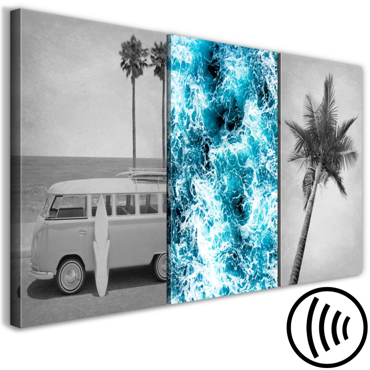 Canvas Holiday memories - palm trees and a car in a tropical climate 118070 additionalImage 6