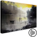 Canvas Silent Bay - Black and White Marine theme with a yellow accent 134670 additionalThumb 6