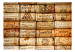 Wall Mural Shabby chic motif - a composition of wine corks with inscriptions in French 91170 additionalThumb 1