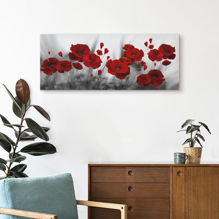 Canvas Romantic Poppies (1 Part) Wide 106980 additionalImage 11