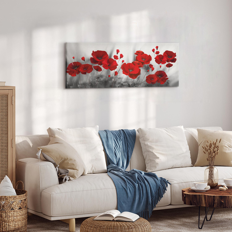 Canvas Romantic Poppies (1 Part) Wide 106980 additionalImage 4