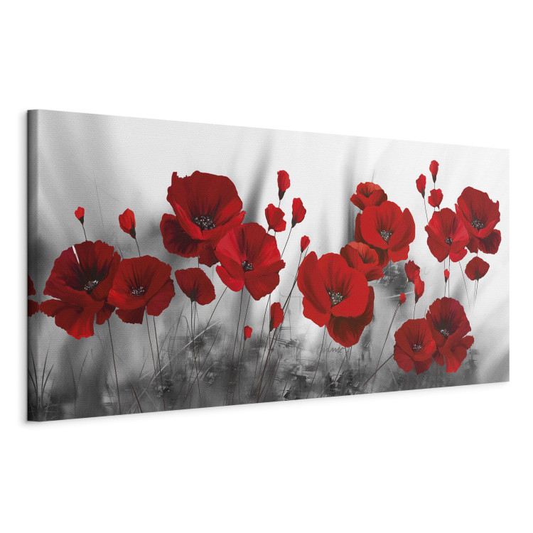 Canvas Romantic Poppies (1 Part) Wide 106980 additionalImage 2