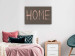 Canvas Pink Home sign - English inscription on a brown weave background 123780 additionalThumb 3