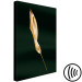 Canvas Gold bent leaf- Botanical theme on the background of green 135580 additionalThumb 6