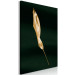 Canvas Gold bent leaf- Botanical theme on the background of green 135580 additionalThumb 2