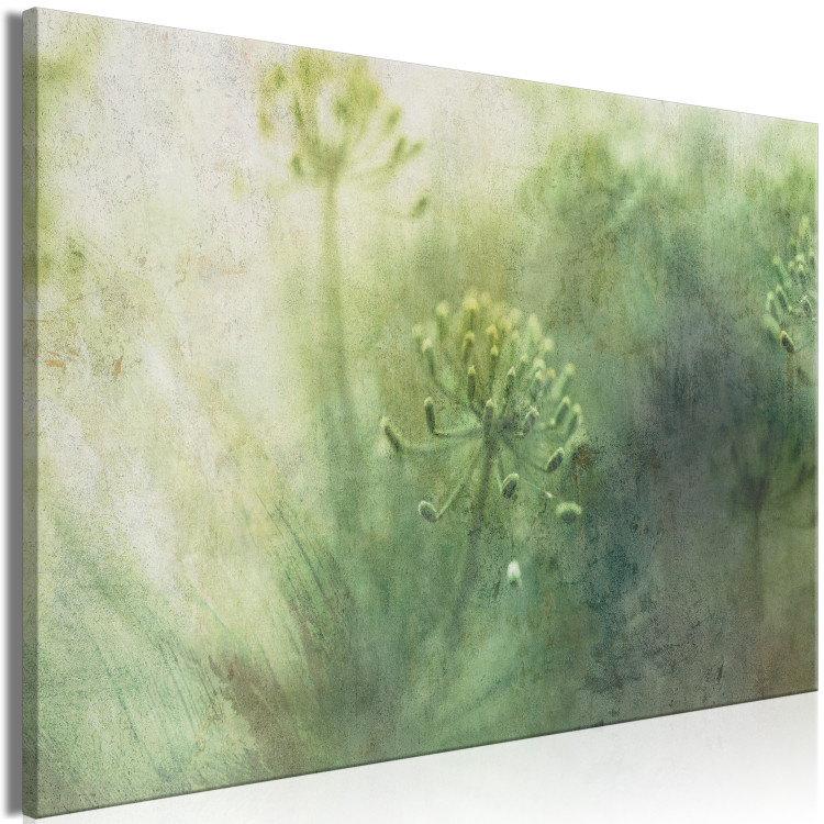 Canvas May flowers in the fog - graphics with green, wild flowers 135780 additionalImage 2