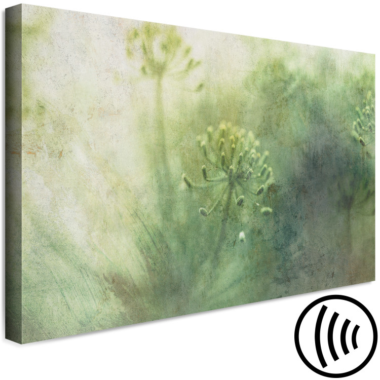 Canvas May flowers in the fog - graphics with green, wild flowers 135780 additionalImage 6