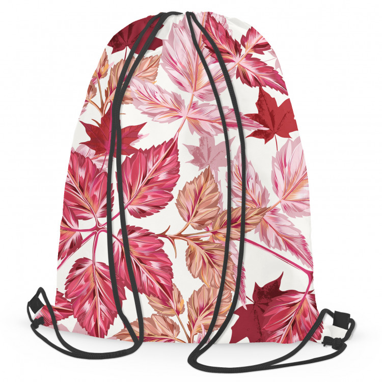 Backpack Autumn leaves - composition of red maple leaves on a white background 147380