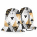 Backpack Elegenat geometry - a minimalist design with imitation marble and gold 147480 additionalThumb 3