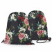 Backpack Simple beauty - vintage style rose flower design on black background 147580 additionalThumb 2