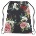 Backpack Simple beauty - vintage style rose flower design on black background 147580 additionalThumb 3