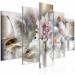 Canvas Abstraction With Flowers - Spring Blooming With Gold Elements 148480 additionalThumb 2