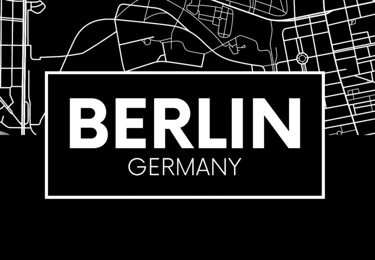 Canvas Berlin Layout (1-part) - Black and White City Map Perspective 118090 additionalImage 4