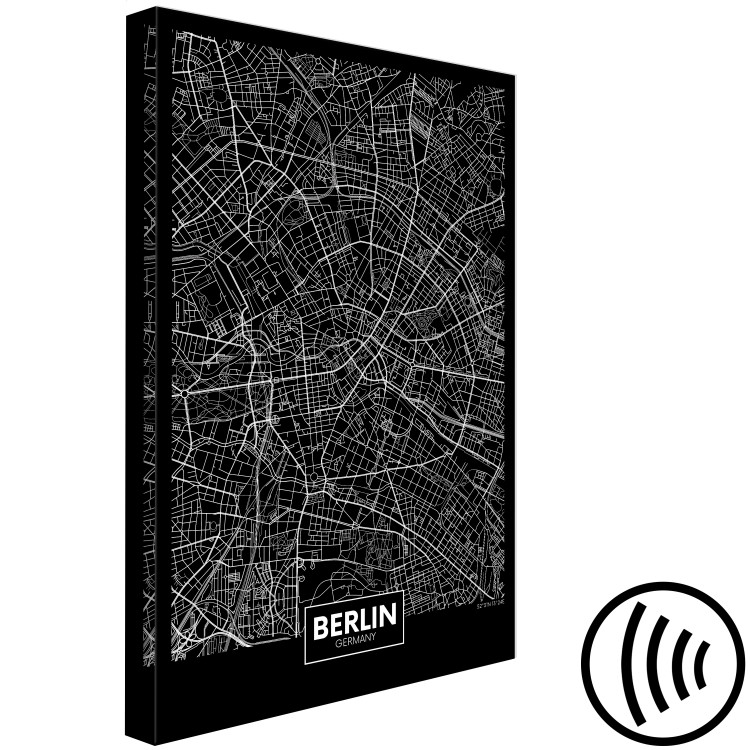 Canvas Berlin Layout (1-part) - Black and White City Map Perspective 118090 additionalImage 6