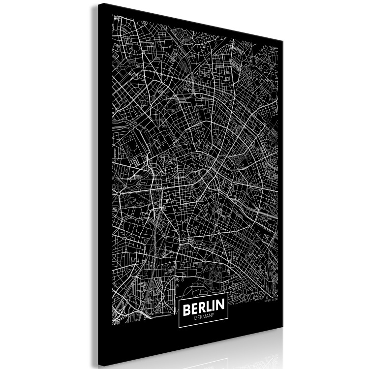 Canvas Berlin Layout (1-part) - Black and White City Map Perspective 118090 additionalImage 2