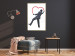 Poster Elegant Graffiti Artist - heart and man in a suit in Banksy style 118690 additionalThumb 5