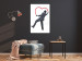 Poster Elegant Graffiti Artist - heart and man in a suit in Banksy style 118690 additionalThumb 3
