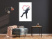 Poster Elegant Graffiti Artist - heart and man in a suit in Banksy style 118690 additionalThumb 17