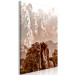 Canvas High mountains in sepia - landscape with a monolith in the foreground 127890 additionalThumb 2