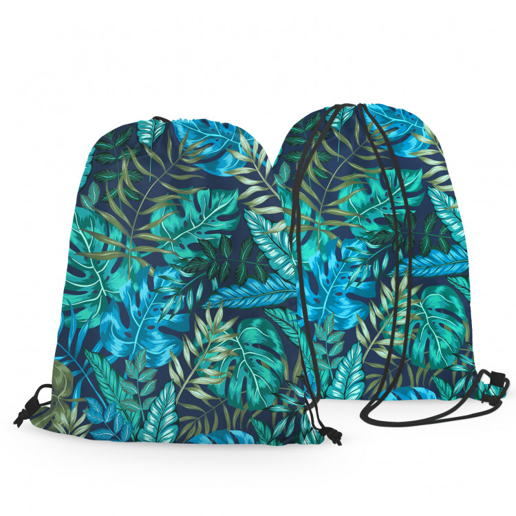 Backpack Monstera in blue glow - plant motif with exotic leaves 147390 additionalImage 2