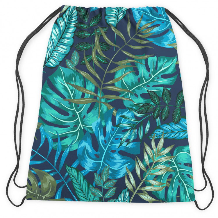 Backpack Monstera in blue glow - plant motif with exotic leaves 147390 additionalImage 3