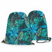 Backpack Monstera in blue glow - plant motif with exotic leaves 147390 additionalThumb 2