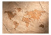 Wall Mural Paper Journeys - Sandy World Map with Continents on Old Background 64790 additionalThumb 1