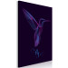 Canvas Free Bird (1-part) - Hummingbird with "Fly" Text on Purple Background 117201 additionalThumb 2