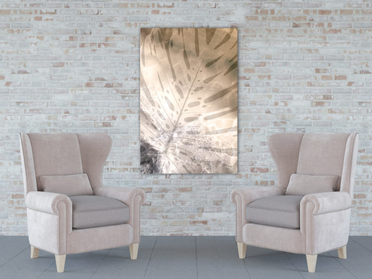 Canvas The hum of monstera - an abstraction of the sea and monstera leaves 121901 additionalImage 3