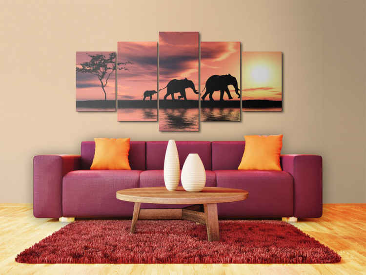 Canvas African elephants family 58801 additionalImage 3