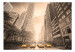 Wall Mural Sepia New York - Architecture with Pedestrians and Taxi Cars 61501 additionalThumb 1