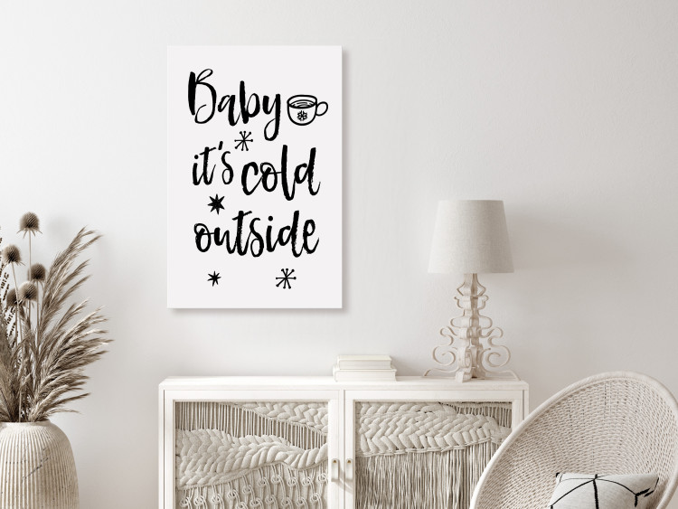 Canvas Baby it is cold outside - winter graphic with an English inscription 130721 additionalImage 3
