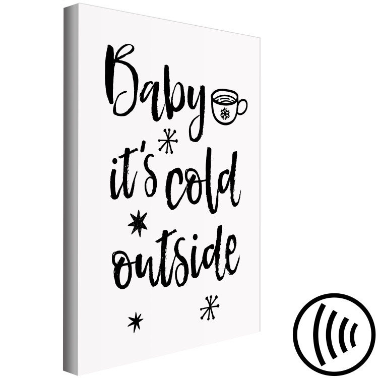 Canvas Baby it is cold outside - winter graphic with an English inscription 130721 additionalImage 6